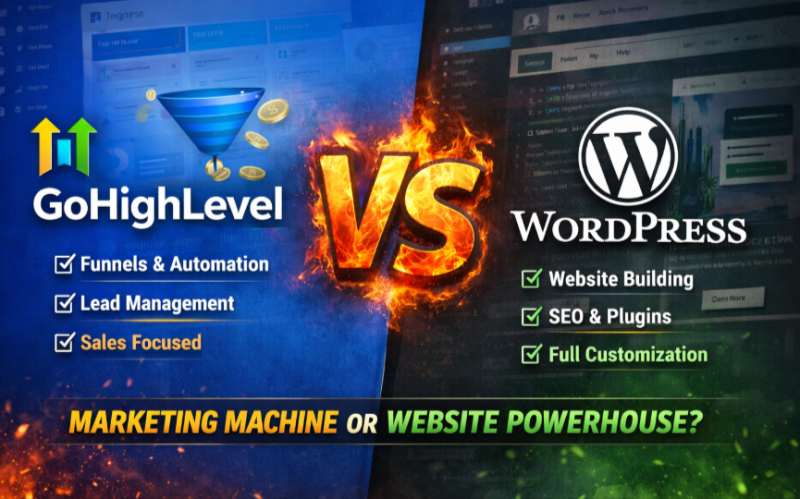 GoHighLevel vs WordPress: Which Platform is Best for Your Business in 2026?