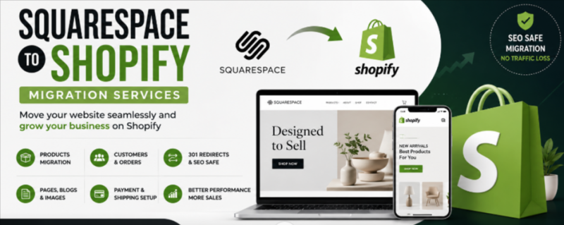 Squarespace to shopify migration